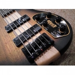 Cort elektromos basszusgitár, 5 húros, Markbass Preamp, open pore tabacco burst