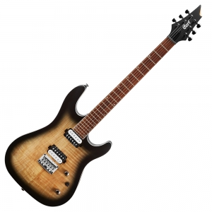 Cort elektromos gitár EMG hangszedővel, nyers burst
